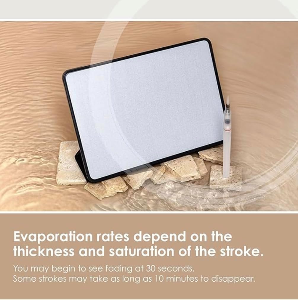 Buddha Board Enso – Portable Water Painting Board with Brush – Reusable Zen Drawing Canvas for Mindfulness, Meditation, and Creative Relaxation – Travel Art Set