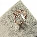 METTU Double T Adjustable Ring,Copper Plated Silver Open Ring for Girls