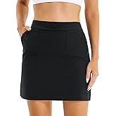 Stelle Women's Golf Tennis Skorts 18" Stretchy Workout Hiking Skirt with Inner Pocket