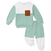 Arshiner Boys Sweatsuit Long Sleeve Crewneck Sweatshirt and Pants Fall Winter Tracksuit Set 2-10Y