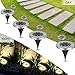 Solar Ground Lights, 4Pcs Underground Sensing Landscape Lights, 8LED Waterproof Solar Powered Disk Flood Lights lamp for Pathway Outdoor In-Ground Lawn Yard Driveway Patio Walkway Garden -White