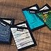 Flowfold Recycled Sailcloth Minimalist Slim Front Pocket Card Holder Wallet - Light Weight - Made in The USA - Cyan