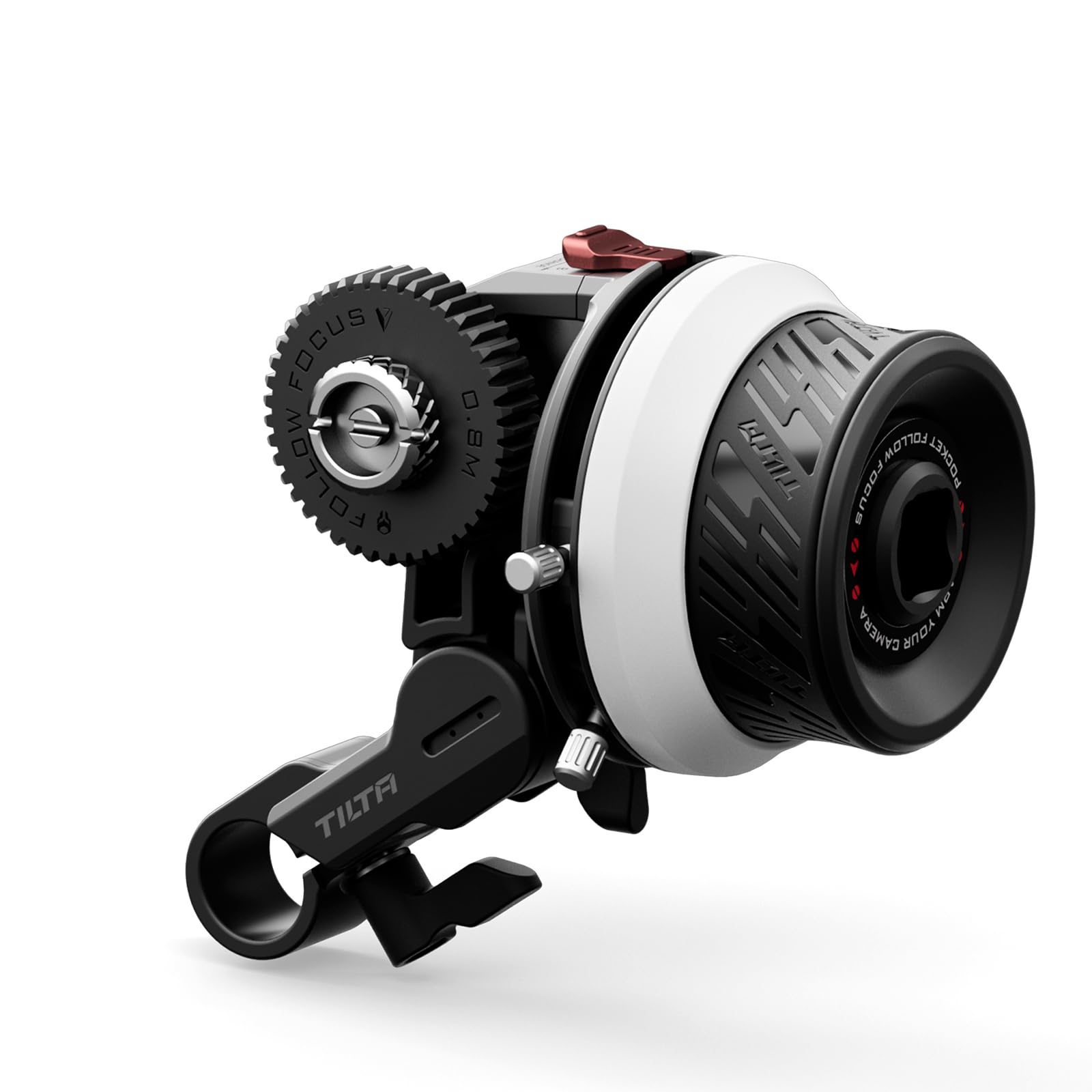 TILTA Pocket Follow Focus With A/B Marks, Lens Zoom Control for DSLR Mirrorless Cameras, with 0.8mm Pitched Gear/Gear Ring/15mm Single Rod Holder, Fits Various Sizes Lenses FF-T07