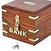Shalinindia Indian Coin Bank Money Saving Box - Banks for Kids & Adults - Wood Vacation Piggy Bank