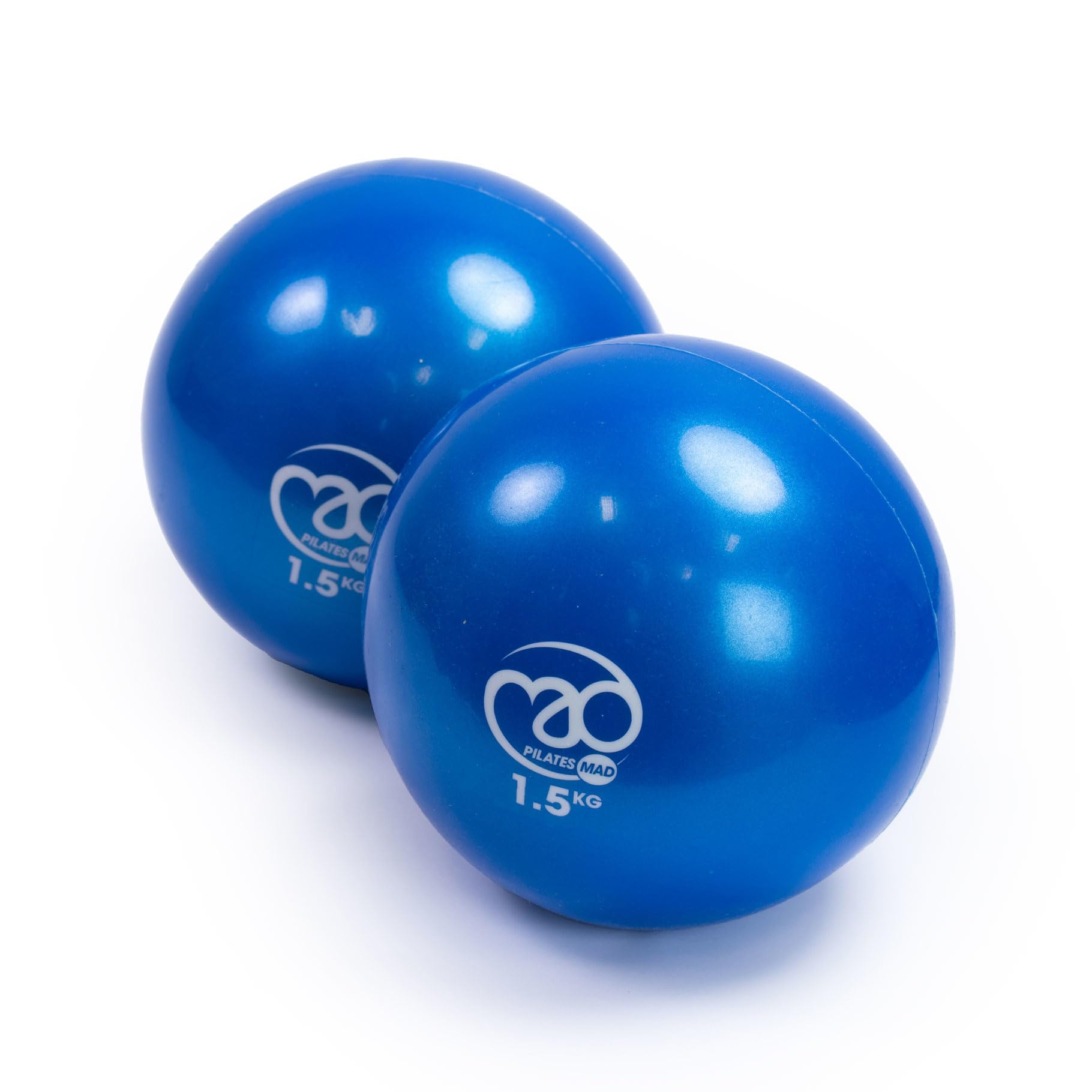 Fitness Mad Soft Weight Pair, Weighted Toning Balls for Pilates, Yoga & Fitness | Sand Filled Smooth Touch PVC | 3 Weights Available, 0.5kg, 1kg, 1.5kg