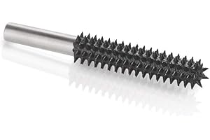Kutzall Extreme Ball Nose Burr, ¹/⁴" Shaft, Very Coarse - Woodworking Attachment for Bosch, DeWalt, Milwaukee, Makita. Abrasive Tungsten Carbide, ¹/⁴" (6.3mm) Dia. X 1-³/⁸" (34.9mm) Length, BNX-14C