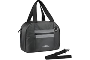 SKYJDM Motorcycle Helmet Bag, 30L Large Capacity Helmet Bag with Pocket & Strap,Waterproof Powersports Storage Bags with Soft Rubber Zips & Reflective Strip, Large