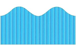 Pacon Bordette Scalloped Decorative Border Roll, 2-1/4 Inch x 50 Feet, Bright Blue, Model: 37174