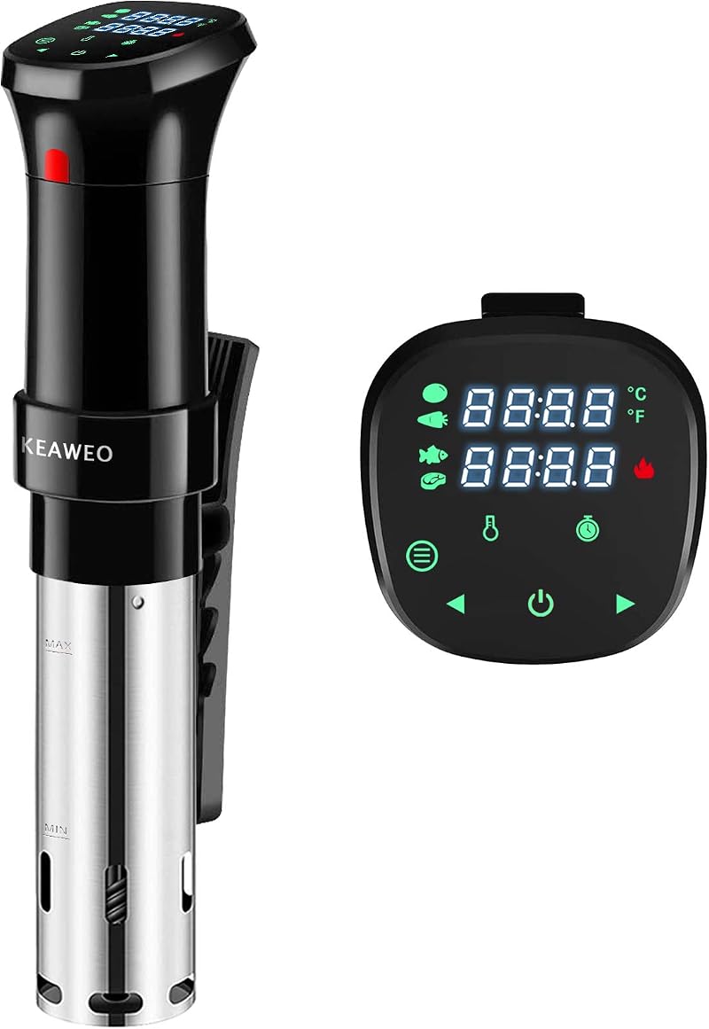 KEAWEO Sous Vide Cooker 1100W, Accurate Temp Control, Quiet, Stainless Steel