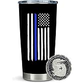 Police Insulated Tumbler - Great Engraved Gifts for Thin Blue Line Heroes!