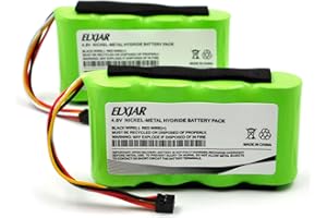elxjar (2-Pack) 4.8V 3500mAh Ni-MH Batteries Replacement for Fluke Scopemeter 120 Series, 123, 123S, Fluke 43, BP120, B11483