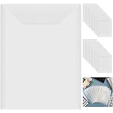 Briartw 20 Pack Storage Envelopes,Clear 7x9.4" Resealable Plastic Envelopes Pockets for Cutting Dies Stencil Crafts Organizer Holder,Storage Bag for Clear Stamp,Die Cuts,Scrapbook Paper,Photos