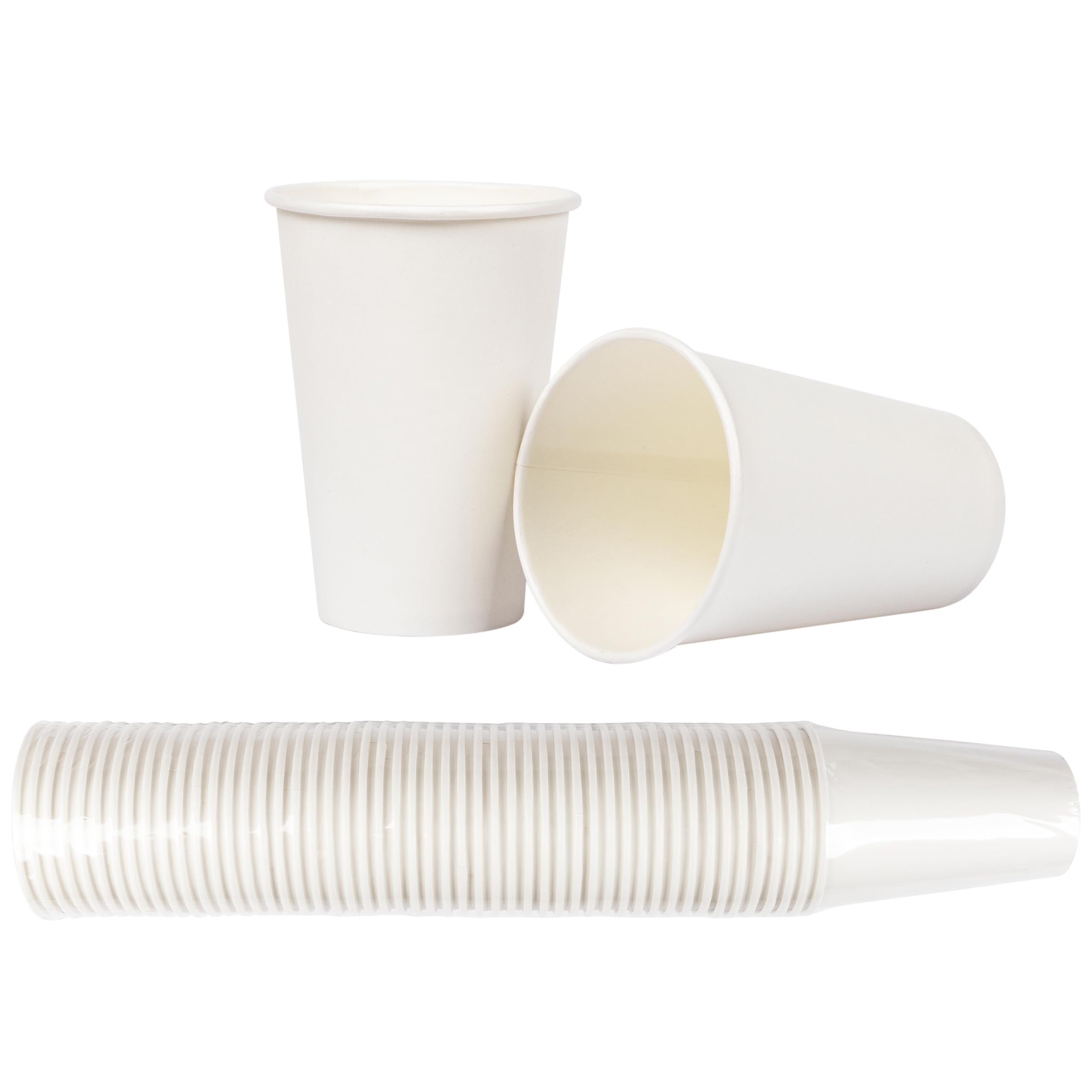 Heku 30903: 50 Paper Cups, White, 0.2 l, Fresh Fibre with Coating,