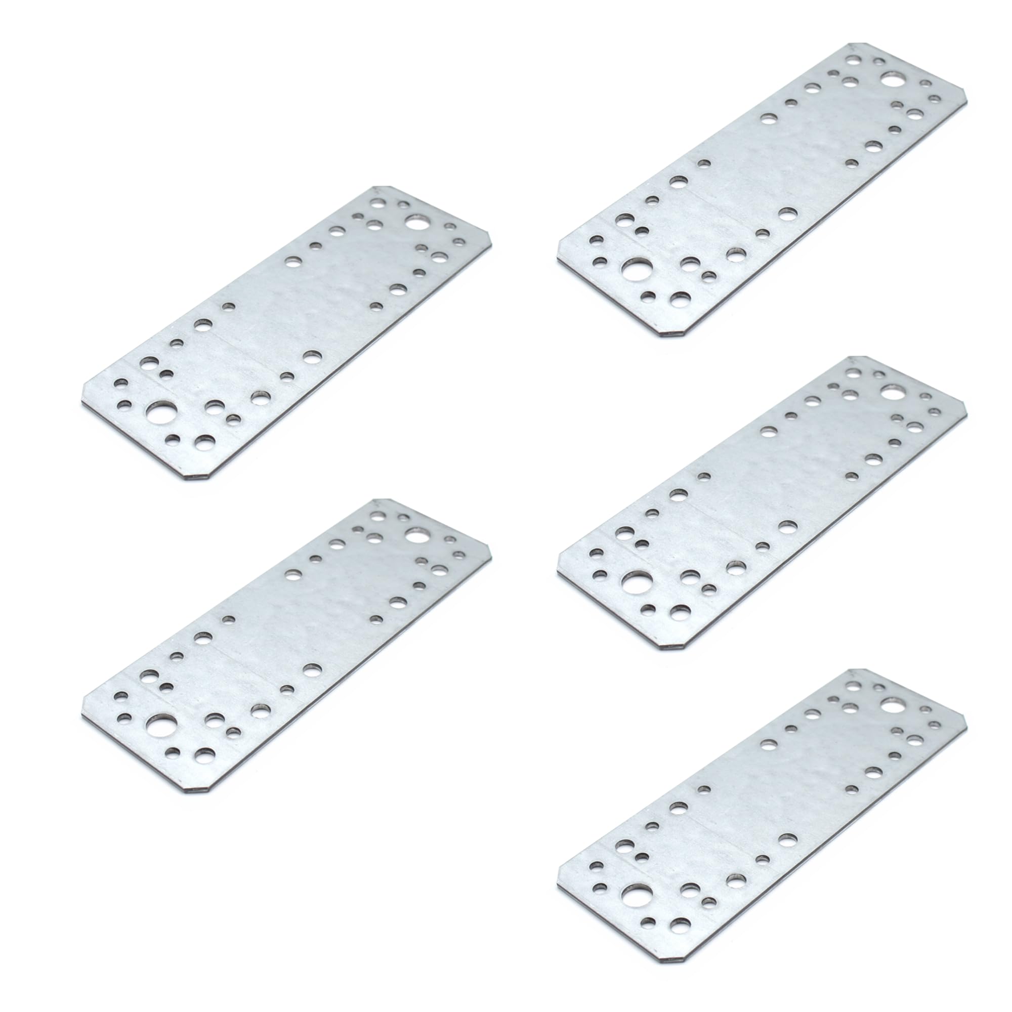 DOJA Barcelona Flat Union Plates | Union Sheet 280 x 55 mm | Pack 5 | Union Sheets | Galvanized Wood Union Plate | Metal Union Plates for cabinets, cabinets, Tables Metal 280x55