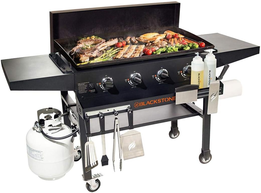 Blackstone 36 Gas Griddle with Hard Cover and Front Shelf Grills