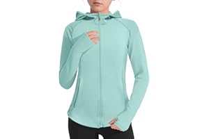 LIONJIE Girls Lightweight Jacket Long Sleeve Zip Up Athletic Hoodie Top UPF50+ Fishing Hiking Sun Protection Outwear