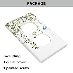 Pznen Eucalyptus Hummingbird Bird Outlet Covers