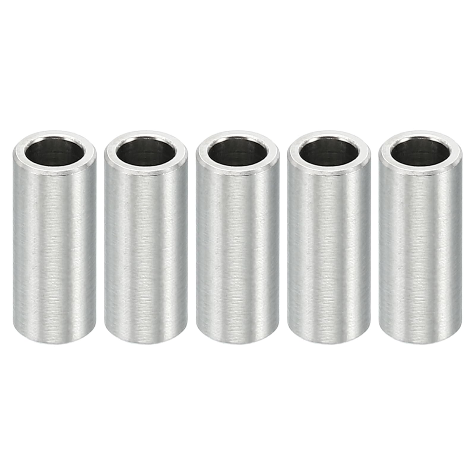 PATIKIL M4 Stainless Steel Spacers, 5 Pcs Metal Spacer Stainless Steel 4.1mm ID x 6mm OD X14mm L Stainless Steel Spacers Screw Standoff Round for 5/32inch or M4 Screw Bolts