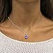 Diane Lo'ren .925 Sterling Silver 4.00 CTW Diamond Accent Blue Tanzanite Pear Shaped Pendant Necklace for Women || The Perfect Gift for Valentine's day