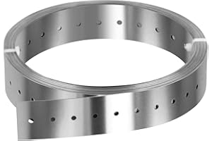 GBGS 32ft Perforated Strap Tie Brace,1-5/8" Width Metal Coil Strapping,27 Gauge,Stainless Steel 304