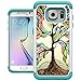 S7 Edge Case, Galaxy S7 Edge Cases, UrSpeedtekLive [Shock Absorption] Dual Layer Heavy Duty Protective Silicone Plastic Cover Case for Samsung Galaxy S7 Edge - Love Tree