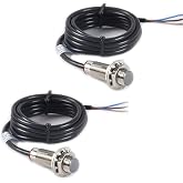 HiLetgo 2pcs NJK-5002C Hall Effect Sensor Proximity Switch NPN 3-Wires Normally Open