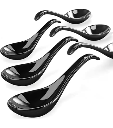 thumbnail image 2 of Zebra Thai Stainless Steel Rice & Soup Spoons - 12 Pack Asian Style Utensils (Silver) 2 of 12