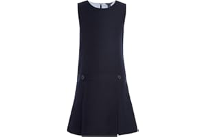 Tommy Hilfiger Girls Fully Lined, Timeless Solid Jumper Dress School Uniform