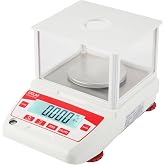 UXILAII Analytical Balance 300g x 0.001g LCD with Plastic Windshield | RS232 Output, Aluminum base, Stainless Steel Pan, 17 Units, Tare Function, For Labs, Schools, Chemical &amp; Jewelry