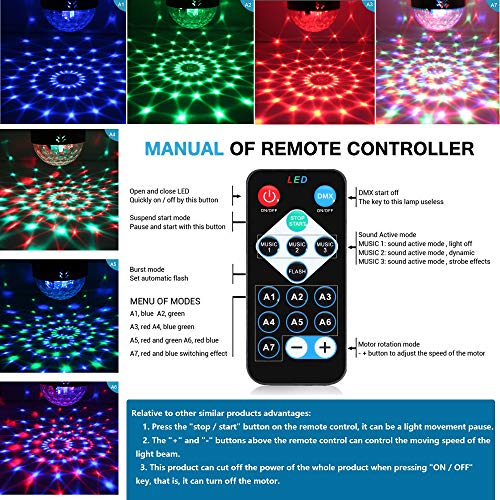 Party Lights Disco Light, Spriak Sound Activated Dj Stage Strobe Light