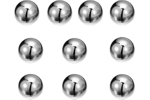 CYIWPH Ten 1" Inch Diameter Hardened Chrome Solid Steel Bearing Balls, Precision Balls (10 Pieces)