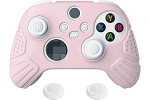 eXtremeRate PlayVital Guardian Edition Cherry Blossoms Pink Ergonomic Soft Anti-Slip Controller Silicone Case for Xbox Series