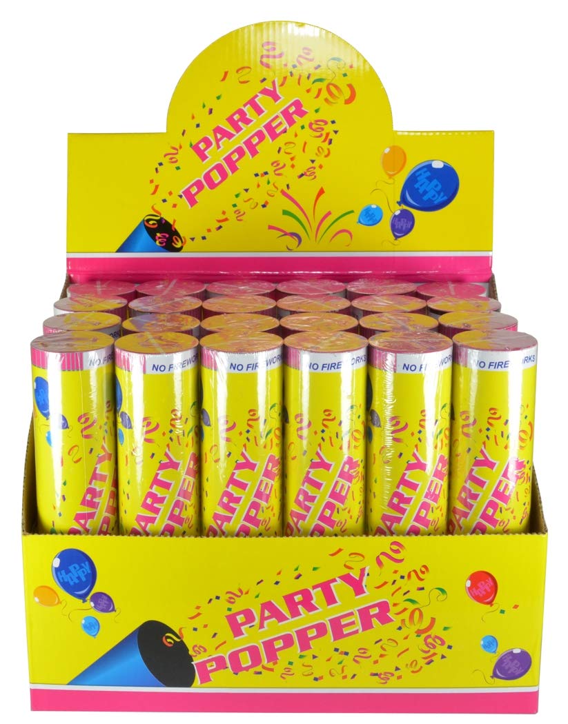 Confetti Party Poppers 4 Inch 12ct
