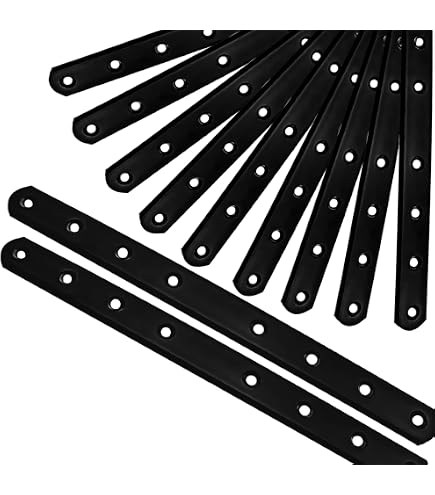 8 Escuadras Planas De Acero Inoxidable De 12 Pulgadas (295 Mm) Con 64 Tornillos - Reparación De Muebles
