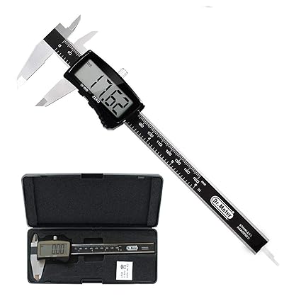Digitaler Messschieber mit groß LCD Bildschirm für Abständen und Durchmesser, 0-6 inch/150mm Edelstahl Elektronische Digital 