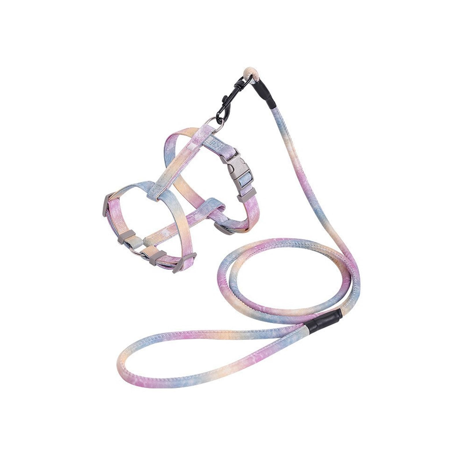 GWAWG Cat Harness & Lead Set - Rainbow Kitten Harness, Escape Proof, Adjustable Strap for Kitty Outdoor Walking