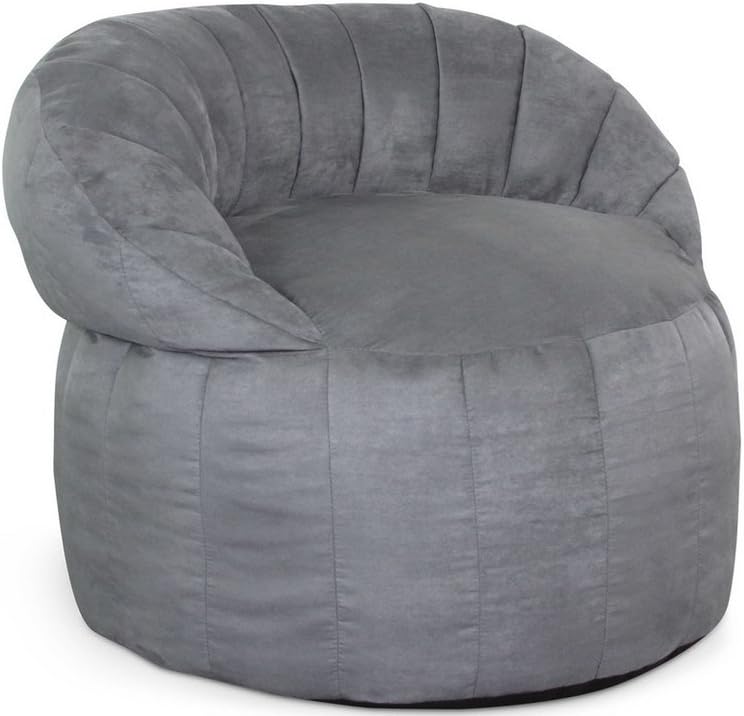 Urban Living Bean Bag Club Chair Cover, Grey