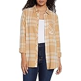 GAP Fall Outfits Women Fashion Cotton Plaid Flannel Button Up Long Sleeve Shirts Collared 2024 Casual Work Tops - Jodie Plaid Small