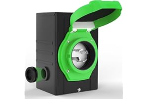 CoukouCover 30 Amp Generator Power Inlet Box, NEMA L14-30P Power Inlet Box, 4-Pin 125/250 Volt, 7500 Watt Generator Transfer Switch with Indicator Light for Weatherproof Outdoor Use, ETL Listed