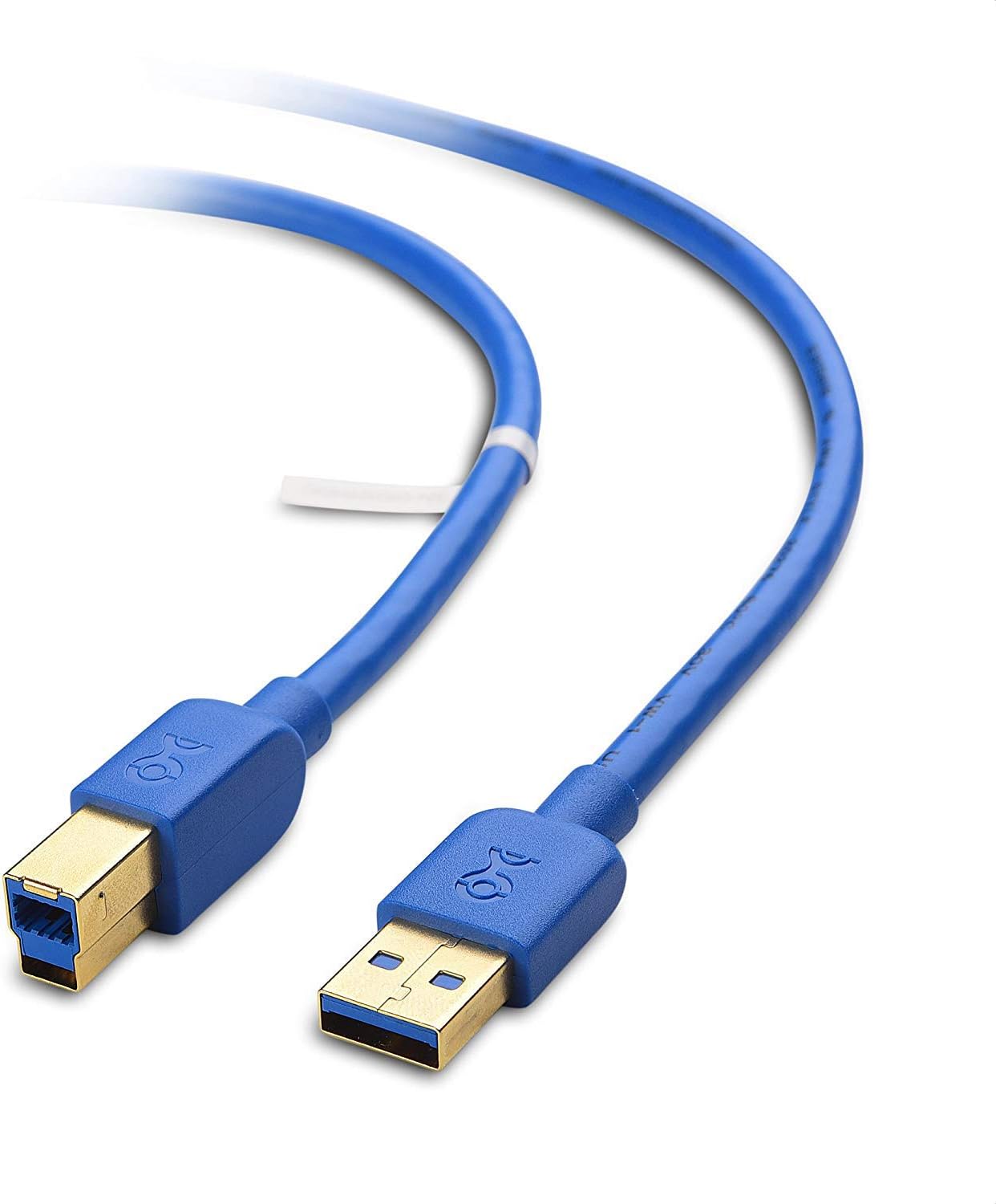 Cable Matters Short USB 3.0 Cable (USB 3 Cable, USB 3.0 A to B Cable) in Blue 3 ft: Computers & Accessories