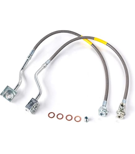 2 Front Brake Hose Lines For BMW 525i 528i 530i 540i E39 – Set Of Two