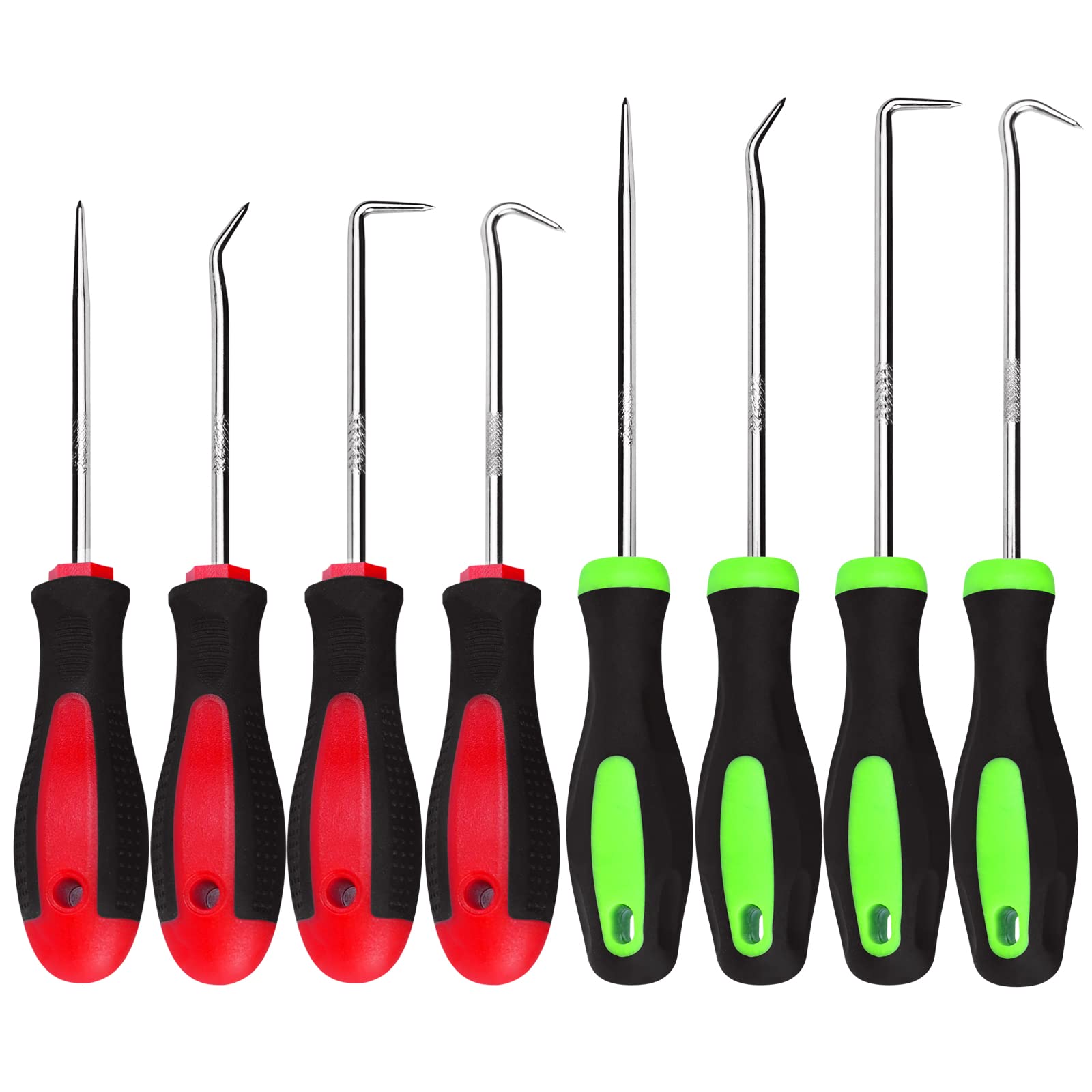 8 Pcs Heavy Duty Pick and Hook Set Long & Short Precision Hooks Puller, Car Auto Oil Seal Puller, O-Ring Seal Gasket Hooks, Easily Remove Hoses, Gaskets