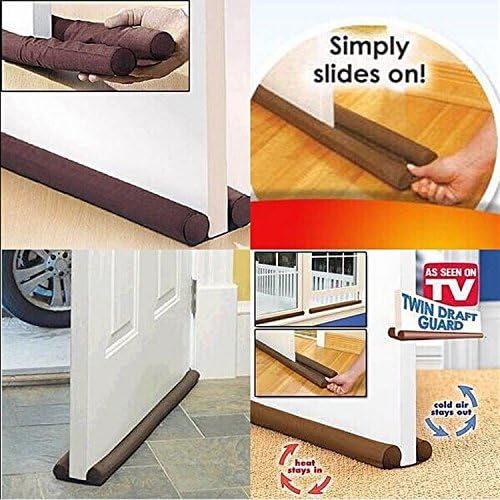 Fifishow 90 cm Door window twin draft guard dust resisted sash stopper energy saving