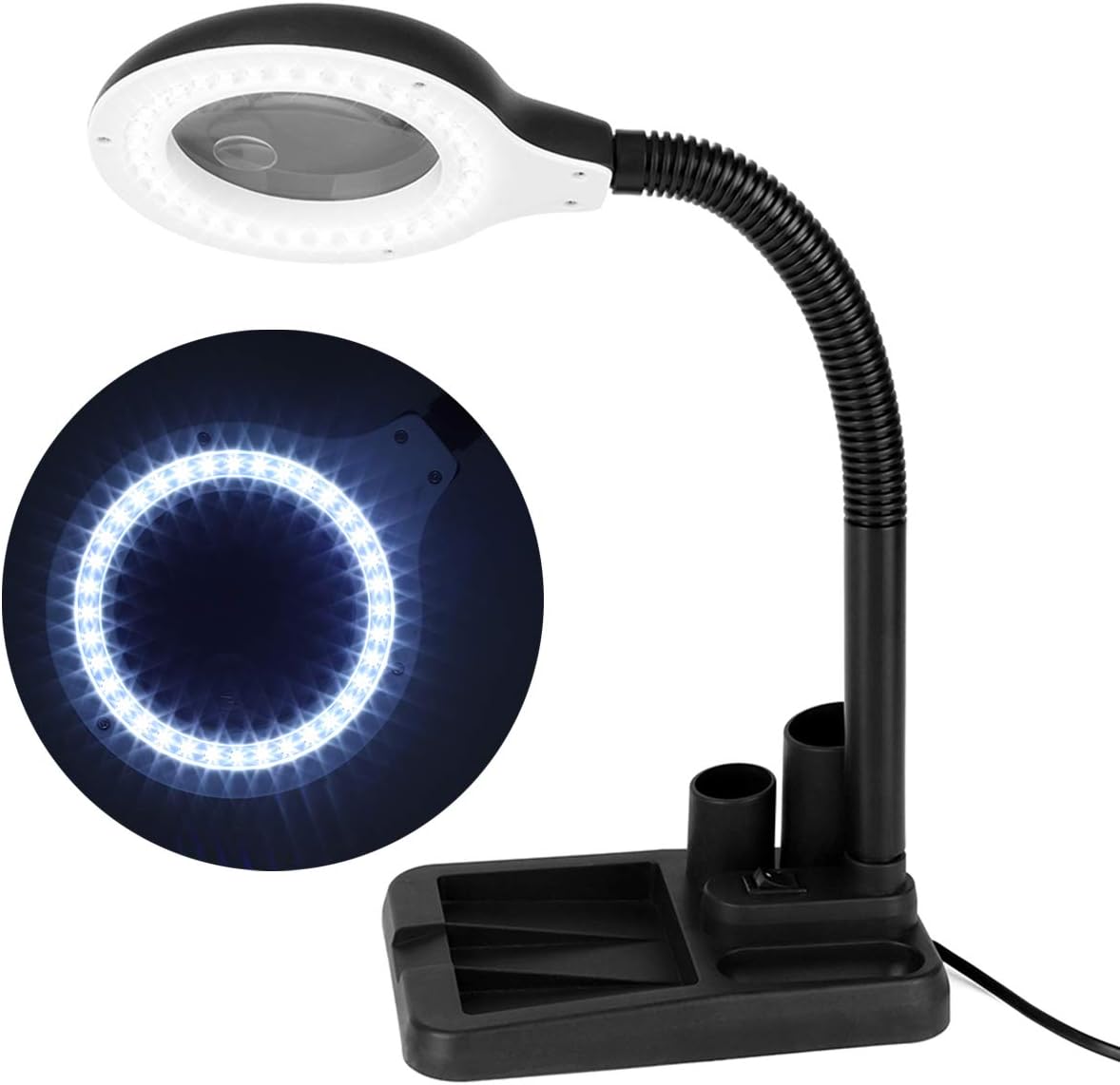 Best Magnifying Crafts Glass Desk Lamp 5X 10X