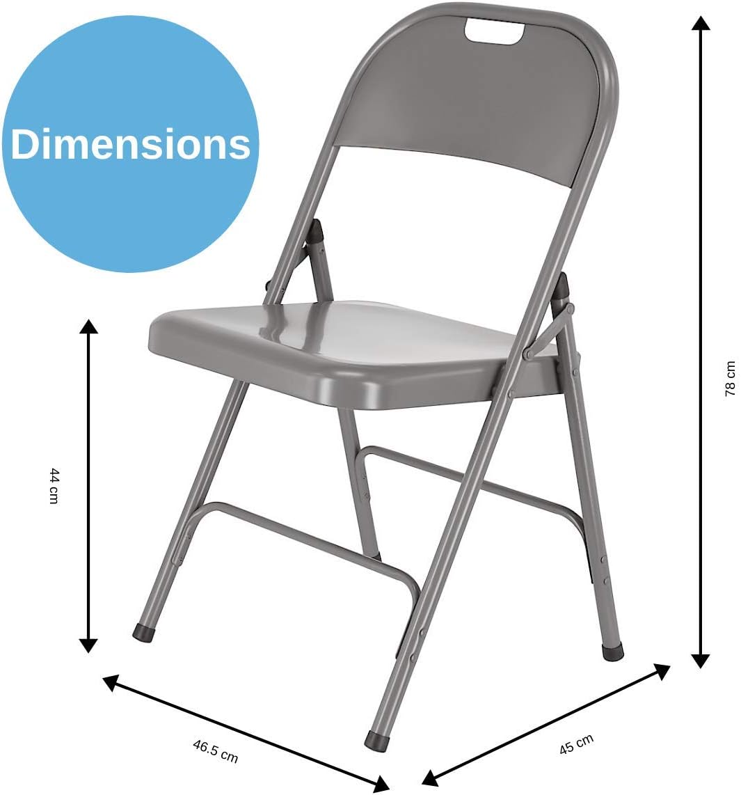 Size 78 Cm X 465 Cm X 45 Cm Easy Store Office Grey Desk Chairs Seating Events Clas Ohlson Folding Chair Metal School Furniture School Educational Supplies