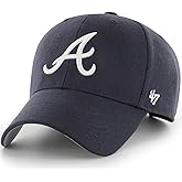 47 Brand MLB Team Color Primary Logo MVP Adjustable Structure Baseball Cap Hat, Adult One Size Fits All