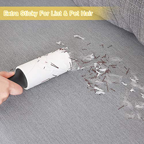 Lint Roller Pet Hair Remover - Sticky Lint Remover Rollers for Clothes Pet Hair Cat 8 Pack