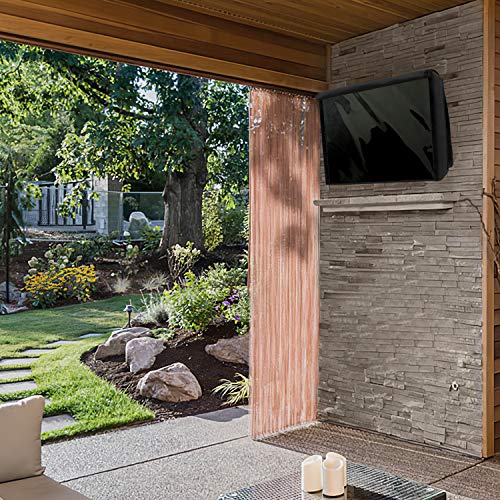 Outdoor TV Cover with Front Flap for Watching TV on Rainy Days