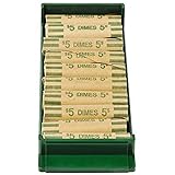 CONTROLTEK Dimes Coin Tray, 10 Compartments, Green