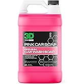 3D Pink Car Soap – 1 Gallon |pH Neutral Car Wash Soap with High Suds & Cherry Scent | Scratch-Free, High Gloss Shine | Safe on Wax & Sealants | Weekly Car Care